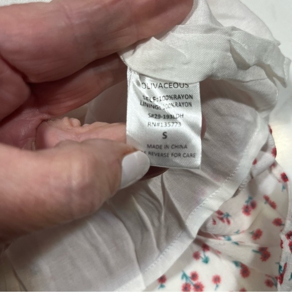 Olivaceous Liberty Floral Strapless Shirred Baby Doll Ruffle Mini Dress … - Picture 8 of 12